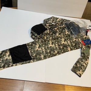 Boys Military Fighter Camo Navy Seal Jumpsuit Halloween Costume Small 4-6